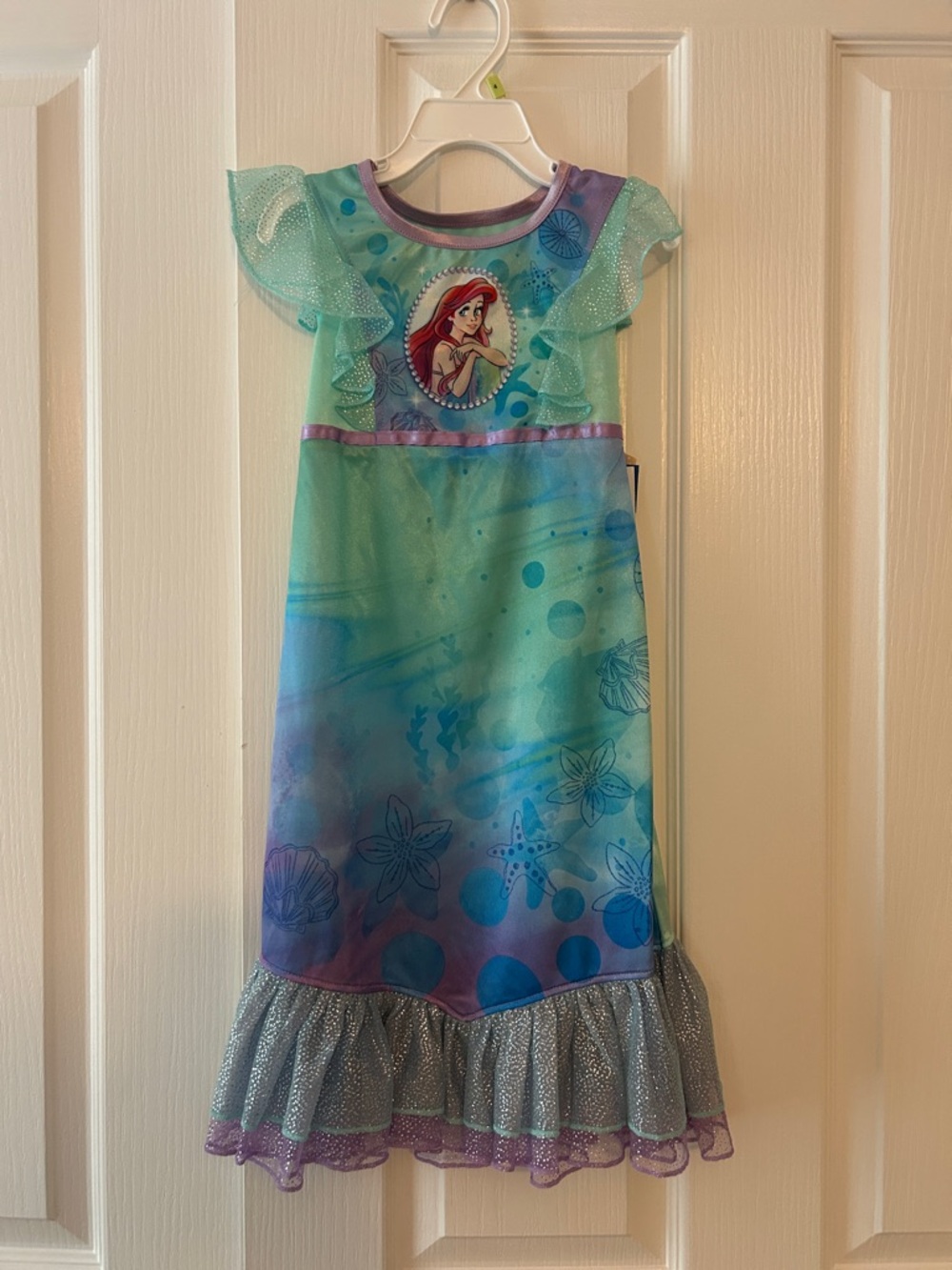 Disney Princess Girls Nightgown in Aqua and Purple